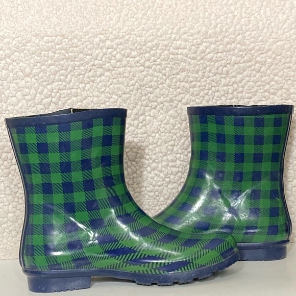 Nomad Womens Gingham Droplet Rubber Waterproof Ankle Rain Boots Shoes  SZ US 9 - Picture 6 of 11